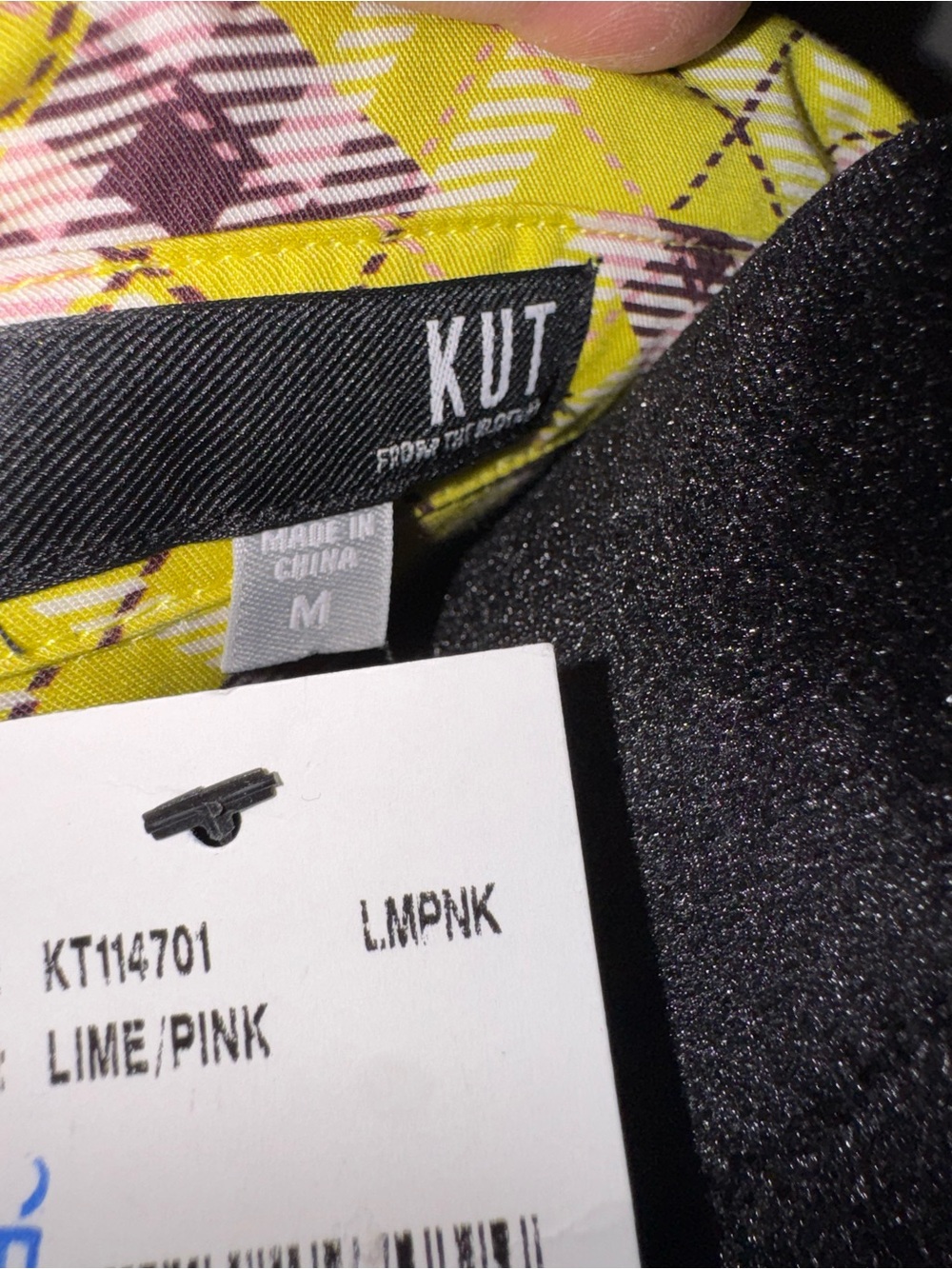 Kut from the Kloth Yellow Plaid Sleeveless Button-Front Top NWT - Picture 5 of 5